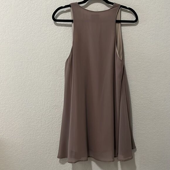 SHOW ME YOUR MUMU Beige/Brown Lace Up Mini Dress, Size S - Picture 7 of 9